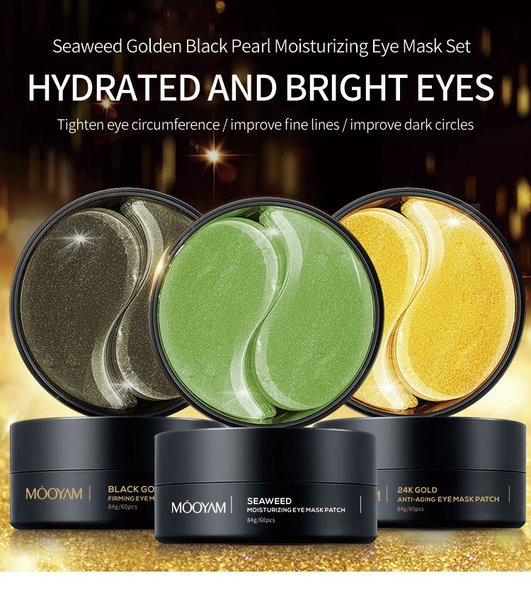 Патч-маска для глаз с золотом из морских водорослей